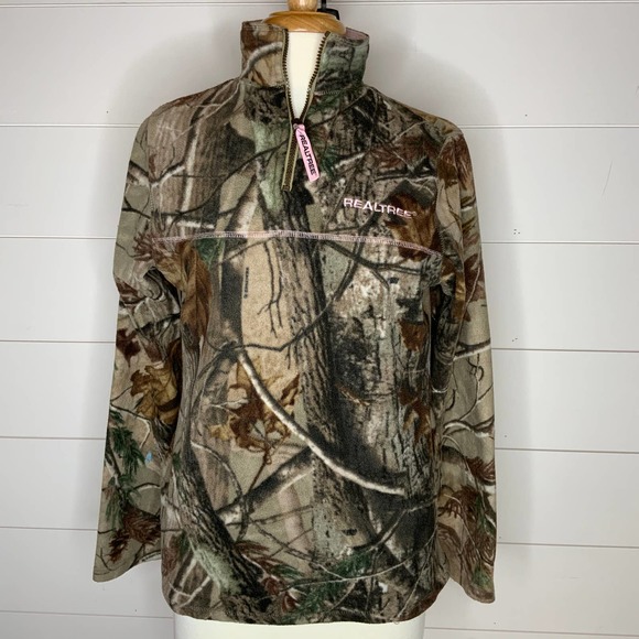 Realtree Tops - Realtree Camo Pink Fleece Pullover Sweatshirt